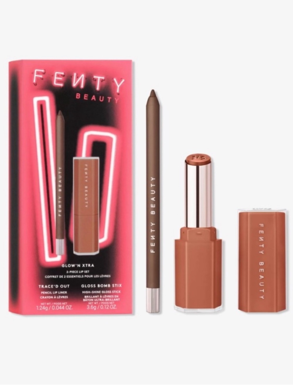 FENTY BEAUTY BY RIHANNA LIMITED EDITION GLOW’ N 2PIECE LIP SET